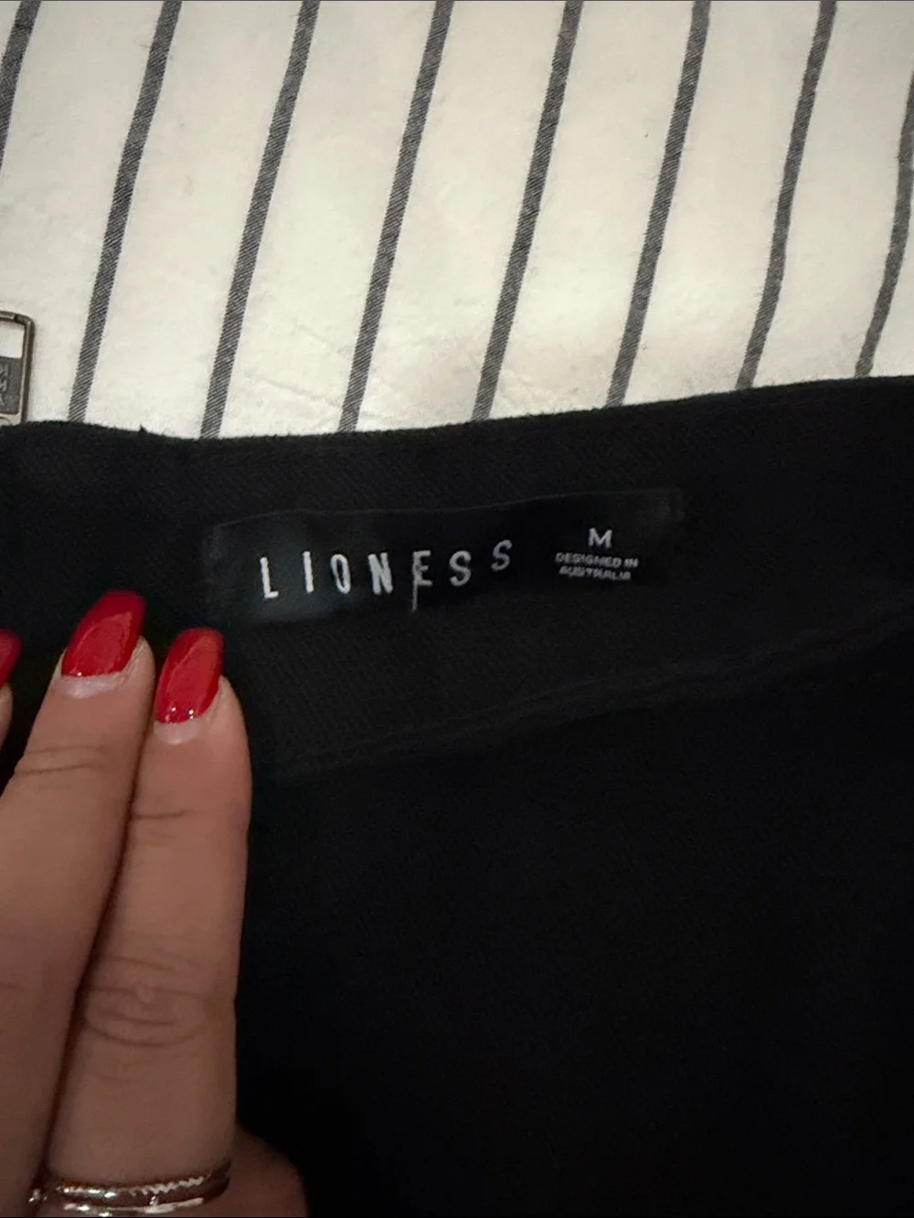 Lioness Black Mini Skirt with Side Slit